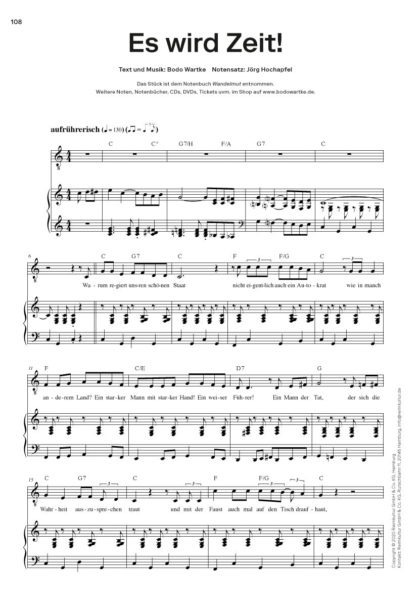 Bodo Wartke – Noten PDF