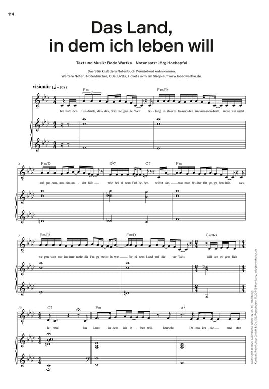 Bodo Wartke – Noten PDF