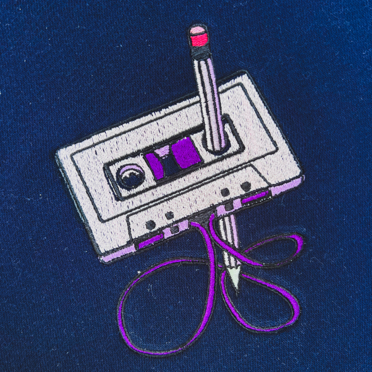 Mixtape - Collegejacke (Dunkelblau / Weiß)