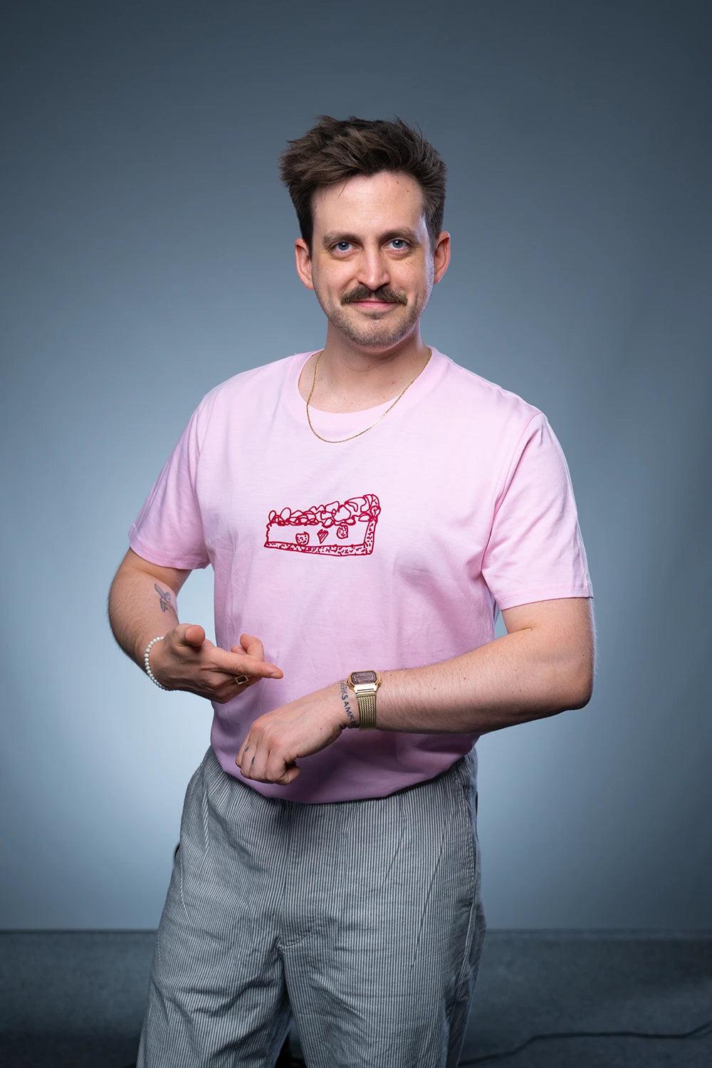 Rhabarberkuchen - T-Shirt (Rosa)