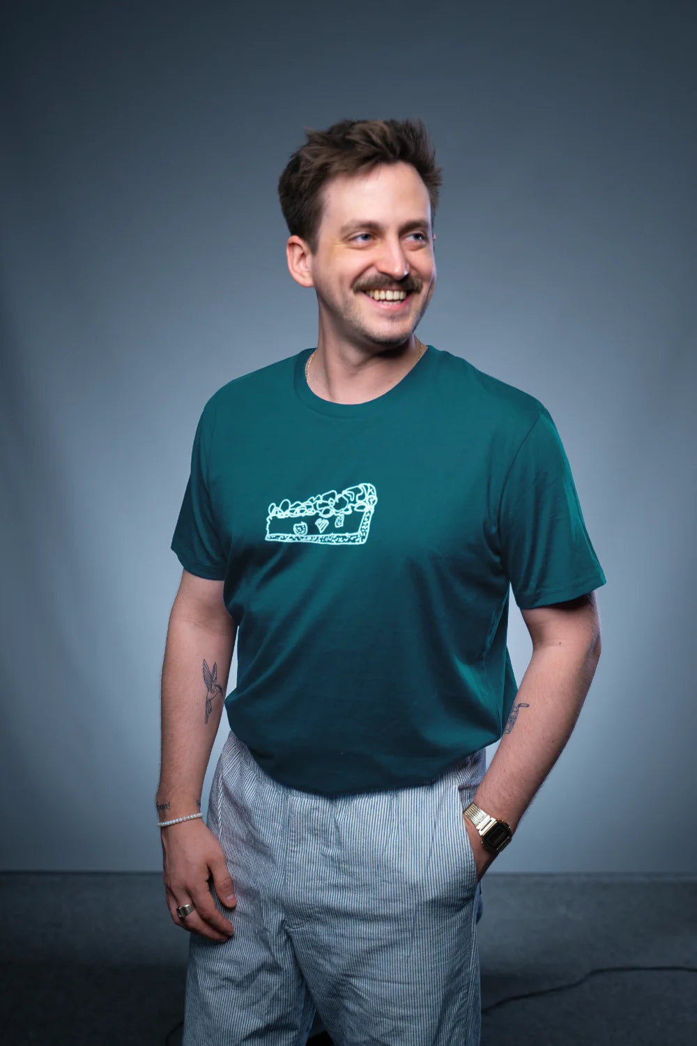 Rhabarberkuchen - T-Shirt (Petrol)