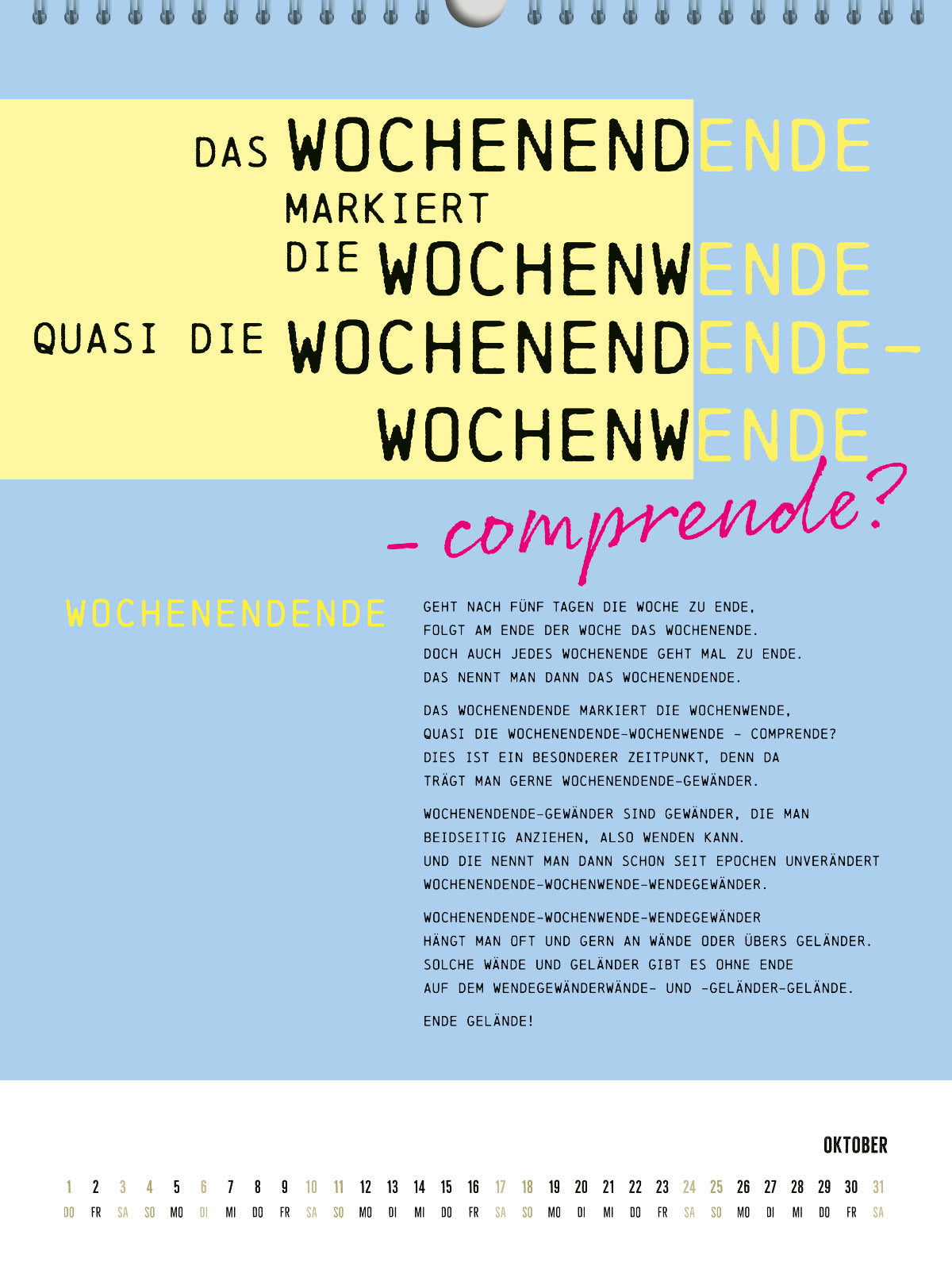 Zungenbrecher-Wandkalender 2027- Abera kadabera! Willkommen in Barbaras Rhabarberbar!